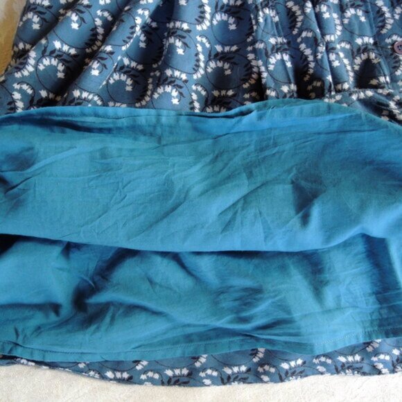 Modcloth Emily & Fin Blue Floral Button Front Retro Dress XL - Picture 7 of 11